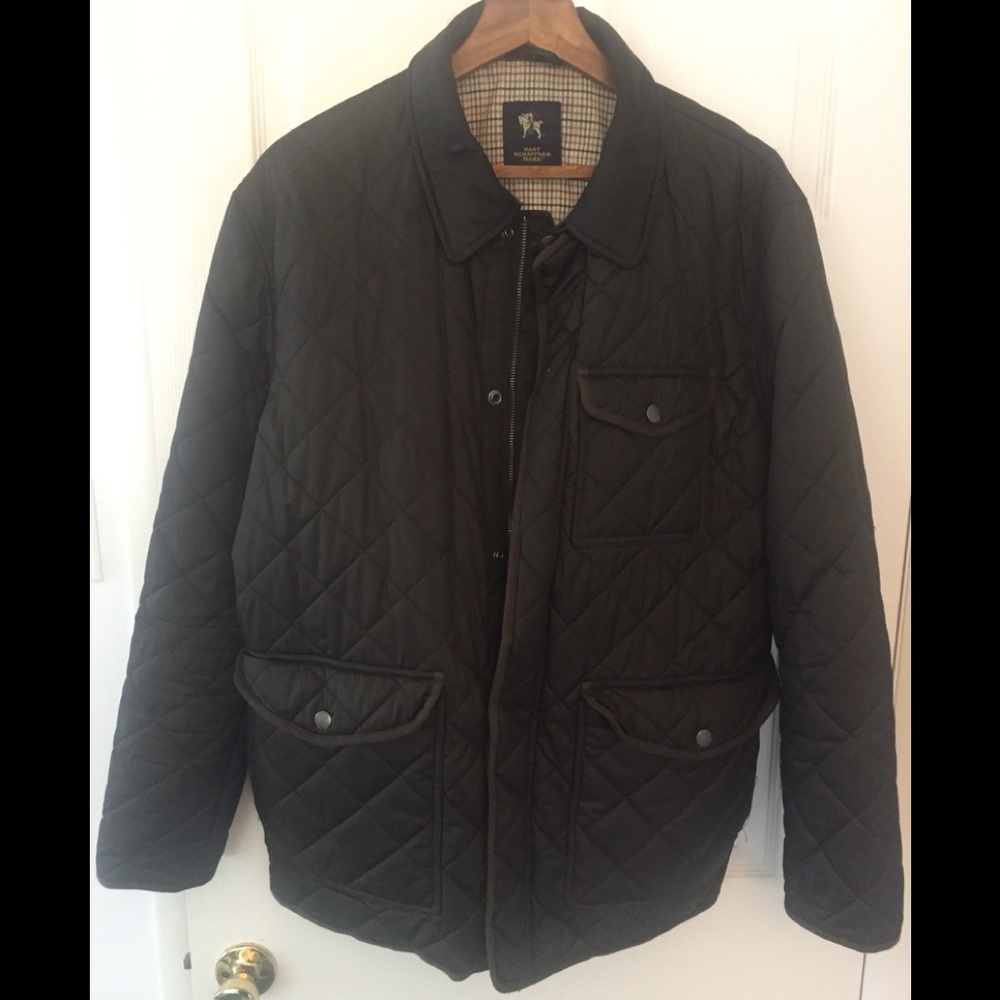 Hart Schaffner Marx Coat- Dark Green/Olive Sz LG